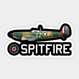 Supermarine RAF Spitfire Fighter Aircraft Plane Airplane British Sticker